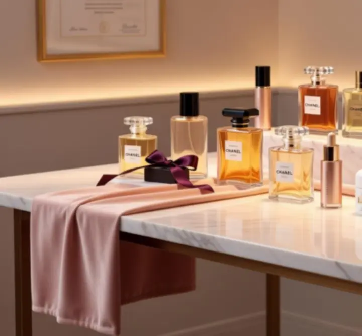 Showcase of premium beauty brand partners in a polished display