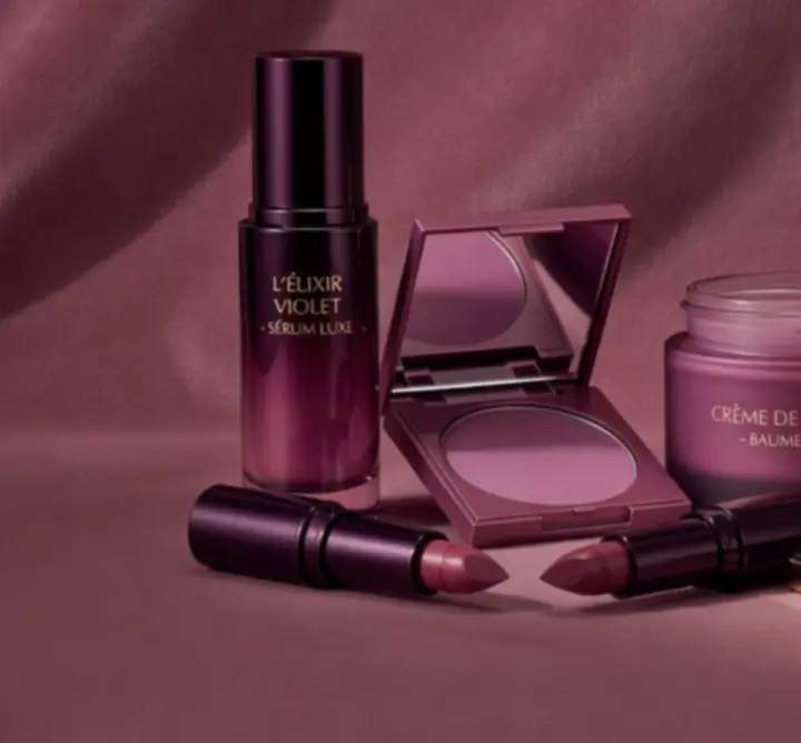 Elegant display of premium personal care products in luxurious packaging